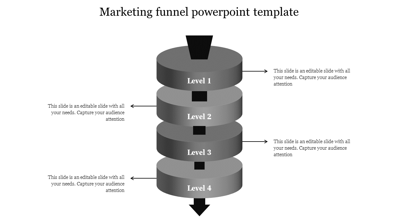 marketing funnel powerpoint template-Gray